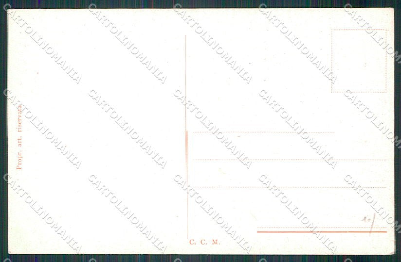 Artist Signed Collino Landscape and Lady cartolina XP9469 – retro