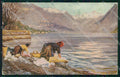 Artist Signed Collino Landscape and Lady cartolina XP9470 – fronte