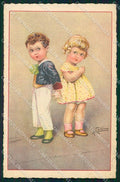 Artist Signed Collino Children cartolina XP9473 – fronte