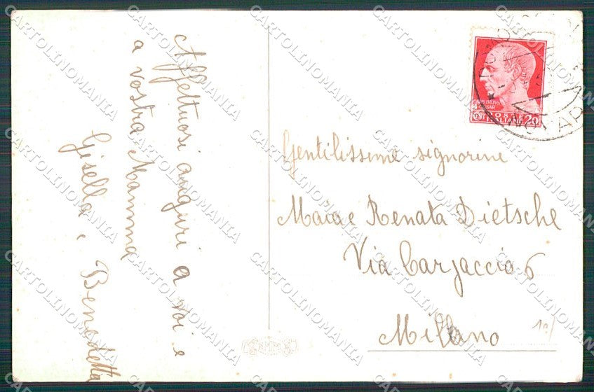 Artist Signed Collino Little Boy cartolina XP9474 – retro