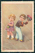 Artist Signed Collino Children cartolina XP9499 – fronte