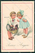 Artist Signed Collino Children PIEGHINE cartolina XP9509 – fronte