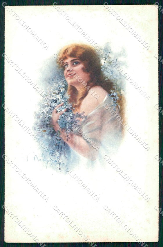 Artist Signed Montaguti Lady serie 289-3 cartolina XP9518 – fronte