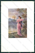 Artist Signed Montaguti Romantic Couple ABRASA cartolina XP9520 – fronte