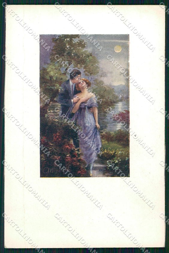 Artist Signed Montaguti Romantic Couple serie 293-3 cartolina XP9521 – fronte