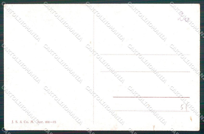 Artist Signed Maxim Trube Child serie 400-03 cartolina XP9536 – retro