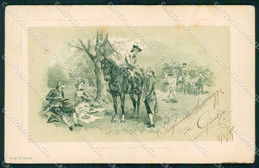 Artist Signed Viennoise Horse AGM serie 1629 cartolina XP9550 – fronte