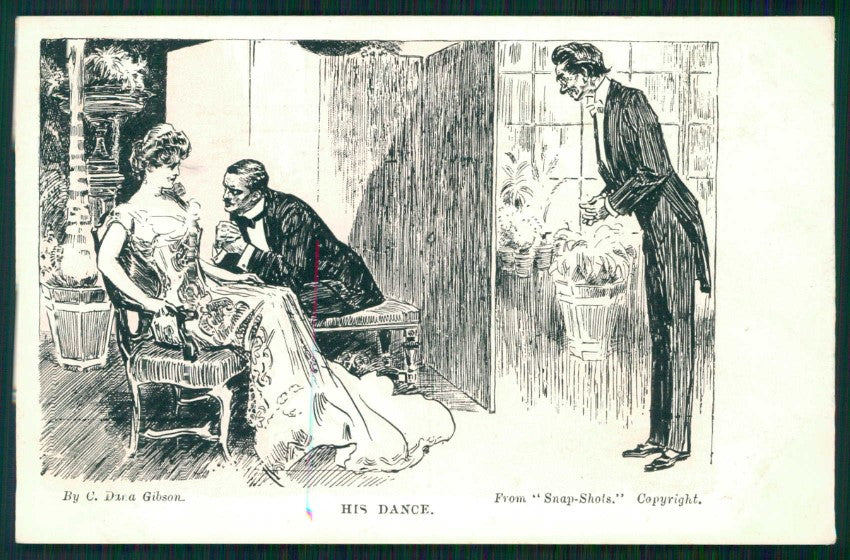 Artist Signed Dana Gibson Lady Snap Shots cartolina XP9583 – fronte