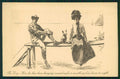 Artist Signed Dana Gibson Lady The Dog cartolina XP9586 – fronte