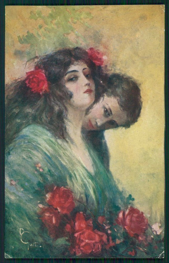 Artist Signed Gatti Romantic Couple serie 3256-9 cartolina XP9616 – fronte