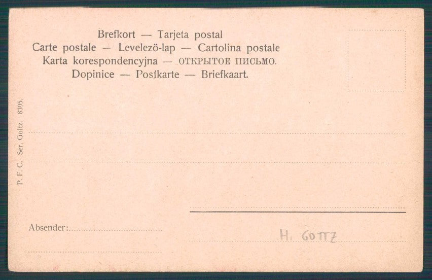 Artist Signed H. Gottz Romantic Couple serie 8395 cartolina XP9620 – retro