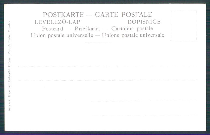 Artist Signed August Muller Hunt serie 844 cartolina XP9632 – retro
