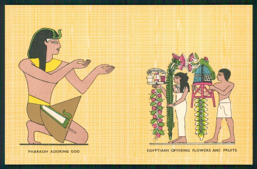 Artist Signed Egypt Pharaonic cartolina XP9644 – fronte