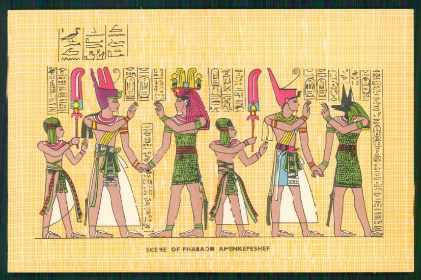 Artist Signed Egypt Pharaoh Amenkepeshef cartolina XP9647 – fronte
