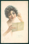 Artist Signed Villa Villani Glamour Fashion Lady serie 7602 cartolina XP9665 – fronte