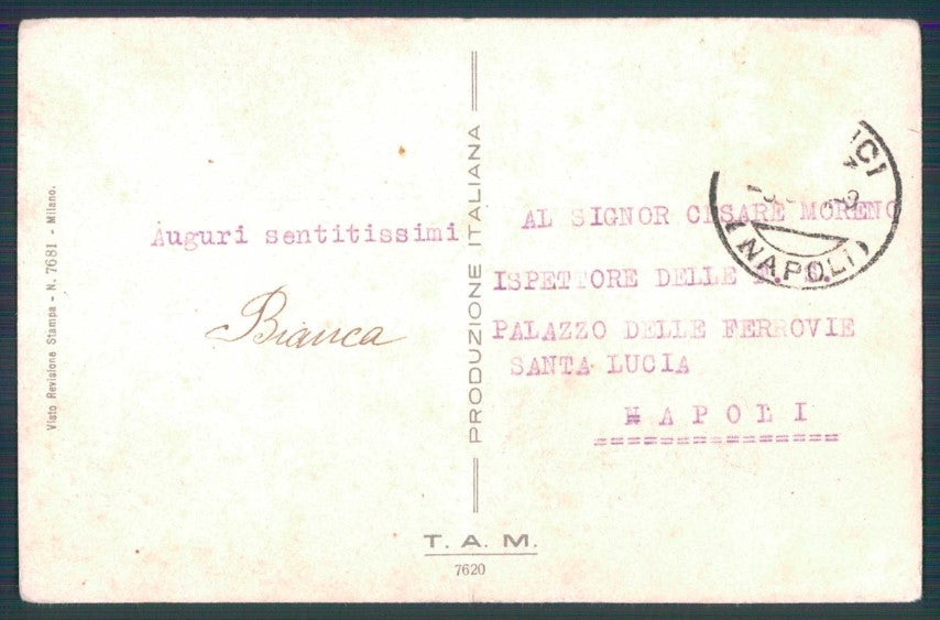 Artist Signed Villa Villani Glamour Lady serie 7620 STRAPPINO cartolina XP9676 – retro