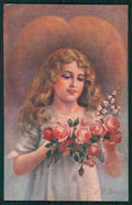 Artist Signed Villa Villani Glamour Fashion Lady serie 7014-8 cartolina XP9678 – fronte