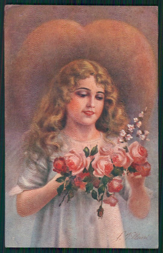 Artist Signed Villa Villani Glamour Fashion Lady serie 7014-8 cartolina XP9678 – fronte