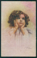 Artist Signed Villa Villani Girl serie 7020-2 cartolina XP9680 – fronte