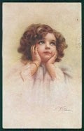 Artist Signed Villa Villani Girl serie 7020-2 cartolina XP9681 – fronte