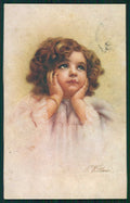 Artist Signed Villa Villani Girl serie 7020-2 cartolina XP9682 – fronte