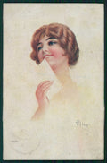 Artist Signed Villa Villani Glamour Fashion Lady cartolina XP9683 – fronte