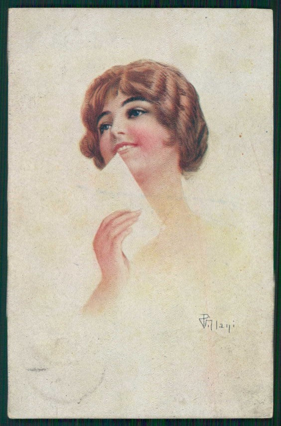 Artist Signed Villa Villani Glamour Fashion Lady cartolina XP9683 – fronte