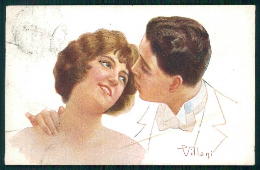 Artist Signed Villa Villani Romantic Couple serie 1026-3 cartolina XP9685 – fronte