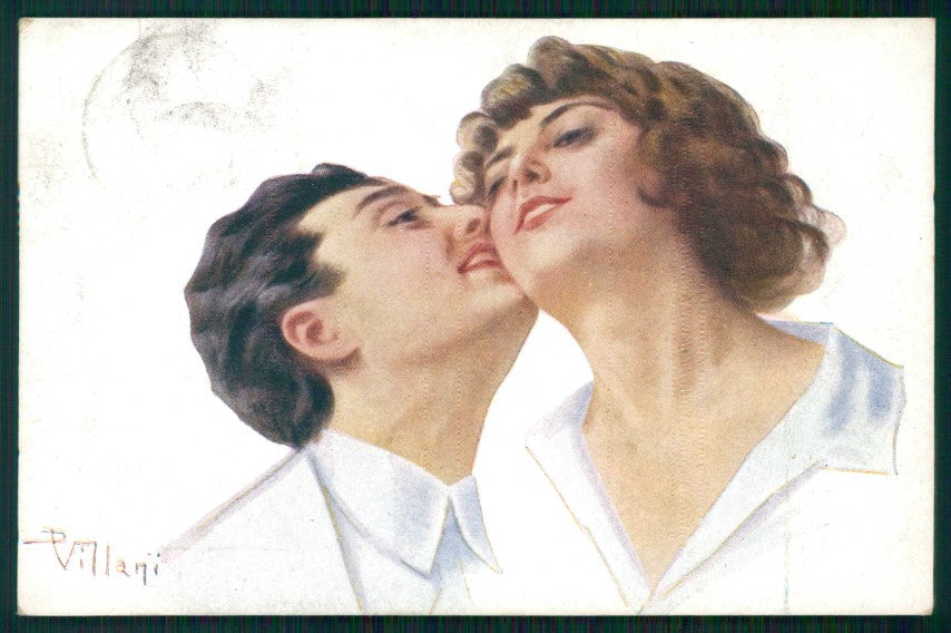 Artist Signed Villa Villani Romantic Couple serie 1026-5 cartolina XP9686 – fronte