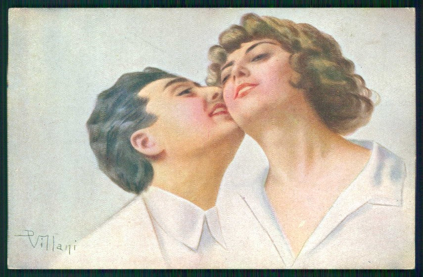 Artist Signed Villa Villani Romantic Couple serie 1026 cartolina XP9688 – fronte