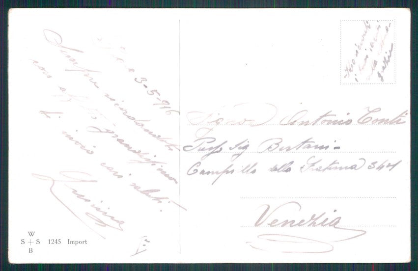 Artist Signed Usabal Romantic Couple serie 1245 ABRASA cartolina XP9745 – retro