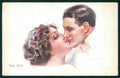 Artist Signed Usabal Kiss Romantic Couple serie 1323 cartolina XP9746 – fronte