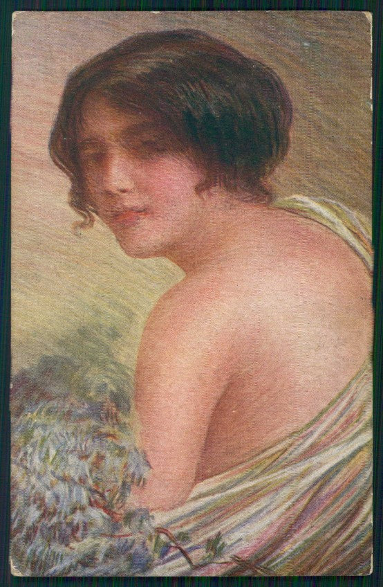 Artist Signed Glamour Fashion Lady serie 366-1 cartolina XP9748 – fronte