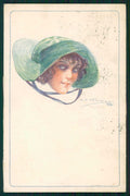 Artist Signed Veneziani Glamour Fashion Lady serie 180-6 cartolina XP9752 – fronte