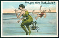 Artist Signed Lady Sea Comic Humor cartolina XP9757 – fronte
