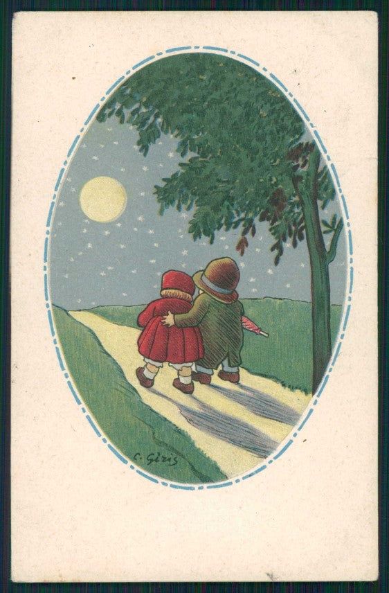 Artist Signed Giris Children serie 226-3 STRAPPINO cartolina XP9790 – fronte