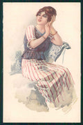Artist Signed Simonetti Glamour Fashion Lady serie 270-3 cartolina XP9822 – fronte