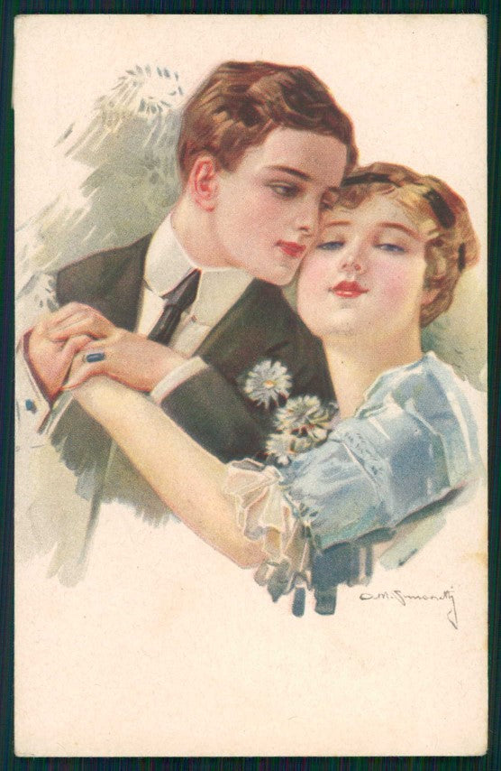 Artist Signed Simonetti Romantic Couple serie 236-6 cartolina XP9829 – fronte