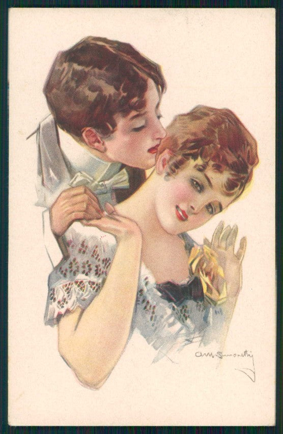 Artist Signed Simonetti Romantic Couple serie 236-4 cartolina XP9833 – fronte