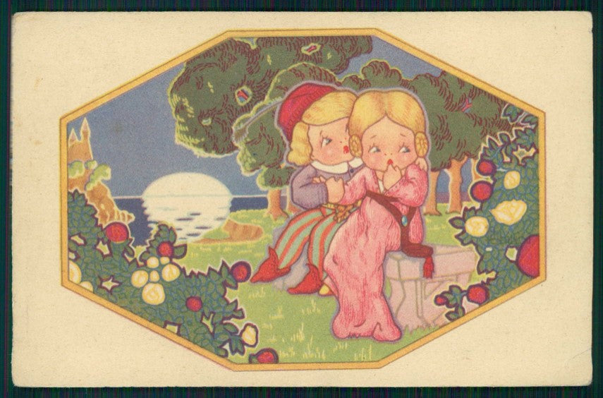 Artist Signed Dernini Children serie 2187 PIEGHE cartolina XP9841 – fronte