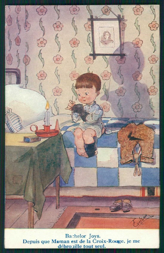 Artist Signed T. Gilson Boy serie 403 cartolina XP9852 – fronte