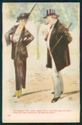 Artist Signed RG Comic Humor Couple cartolina XP9857 – fronte