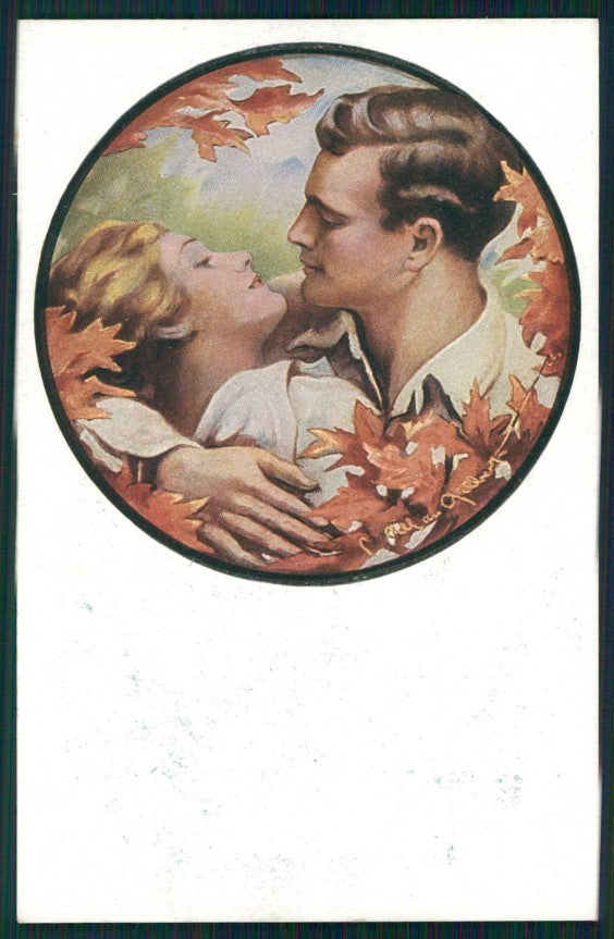 Artist Signed Gilbert Romantic Couple cartolina XP9860 – fronte