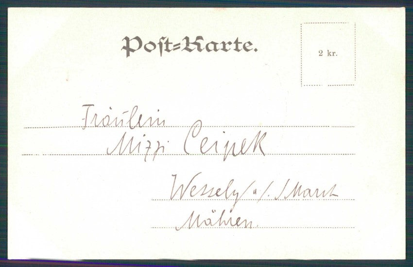 Artist Signed F. Gareis Romantic Couple 1899 cartolina XP9865 – retro
