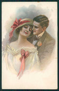 Artist Signed San Marco Romantic Couple serie 2023 cartolina XP9866 – fronte