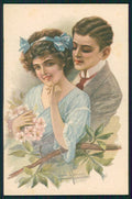 Artist Signed San Marco Romantic Couple serie 2023 cartolina XP9876 – fronte