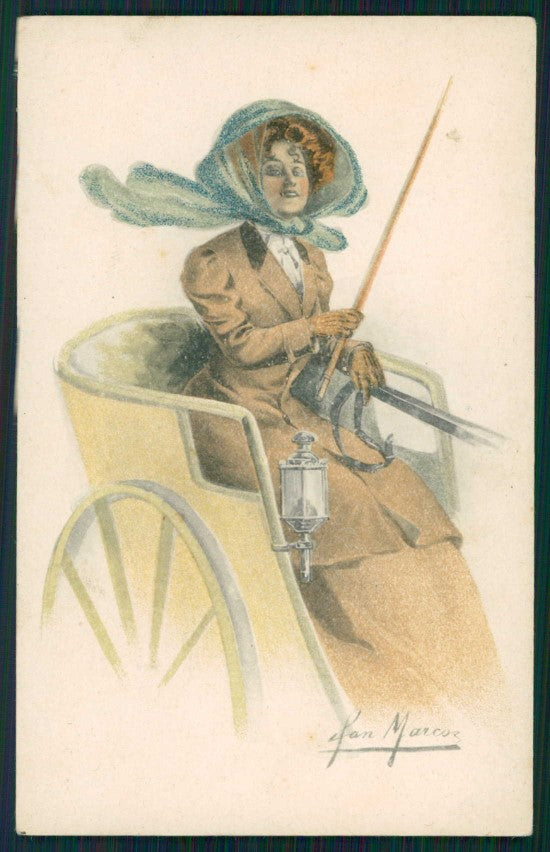 Artist Signed San Marco Glamour Fashion Lady serie 2083 cartolina XP9890 – fronte