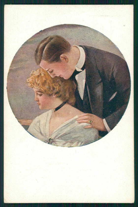 Artist Signed Simeone ? Romantic Couple serie 70-2 cartolina XP9902 – fronte