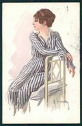 Artist Signed Simonetti Fashion Lady serie 270-2 SCOLLATA cartolina XP9906 – fronte