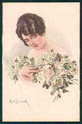Artist Signed Simonetti Glamour Fashion Lady serie 294-5-5 cartolina XP9911 – fronte